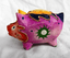 NEW Pretty Colourful Hand Carved and Hand Painted Pig