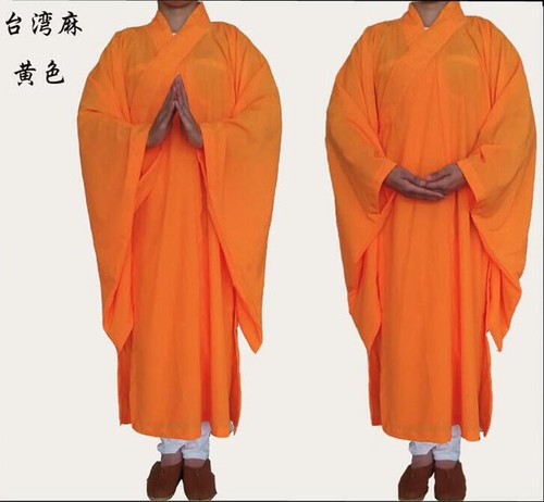 New Buddhist Monk Shaolin Dress Meditation Haiqing Robe Kung Fu Suit Long Gown