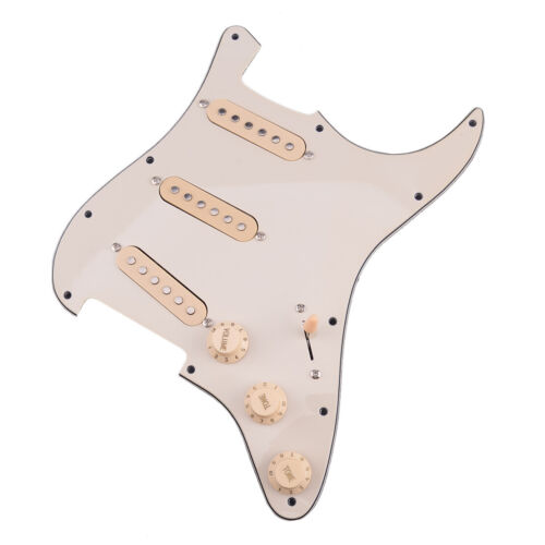 Guitar Loaded Prewired Pickguard Fit for Fender Stratocaster Strat SSS Yellow 