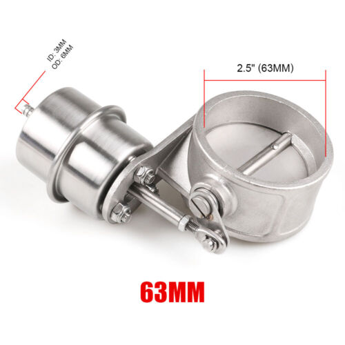 2.5/" 63mm Exhaust Control Valve Set Vacuum Actuator Closed Style+Remote Control