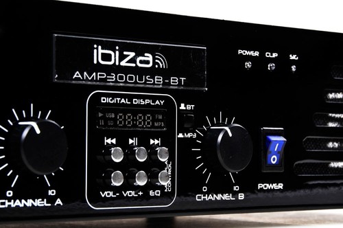 Bluetooth USB Party DJ Verstärker 8 Ohm 480 W 6,35mm Klinkeneingänge Big Light