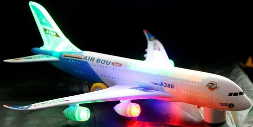 Airbus A380 Airlines Modèle Avion électrique jouet Lumières Sons Enfant Cadeau de Noël