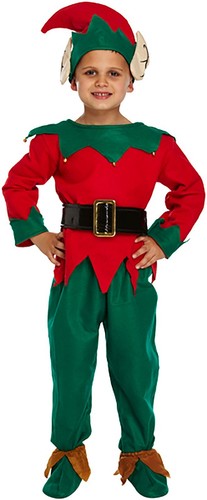 MENS KIDS ELF HAT SHOES SET CHRISTMAS FANCY DRESS COSTUME ACCESSORY PIXIE LOT