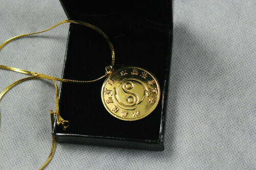 Souvenir for JKD Bruce Lee Original 24k Gold Plated Necklace Rare Medallion