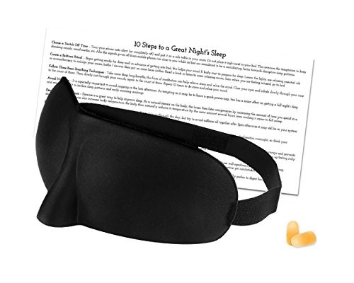 Black Out Masque yeux oreille PL Luxe 3D profilé Sommeil Masque Set Pour Hommes Femmes