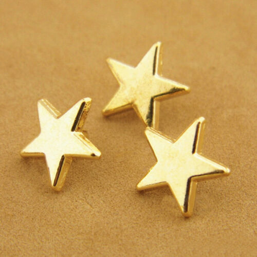 100pcs Fashion Star Shaped Metal Shank Buttons Coat Sewing Button Craft 11mm DIY 