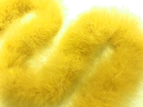 2 Yards Yellow Turkey Medium Weight Marabou Feather Boa 25 Gram Costume 