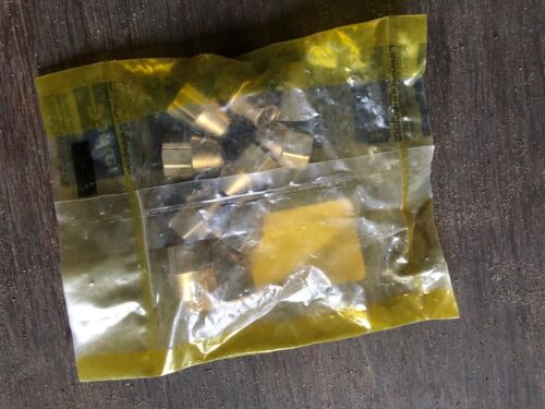 10pk 1//4 In. New PARKER 41FS-4 Short Nut 45deg Brass Tube