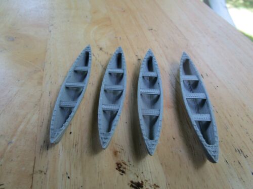 /" S  SCALE /" CANOES    L@@K  3D PRINTED  SILVER  COLOR   1//64  1:64 4