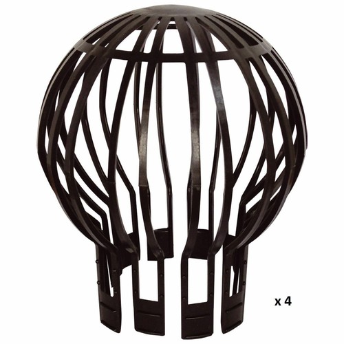 NEW 4PC GUTTER DOWN PIPE BALLOON GUARD FILTERS STOPS LEAVES BLOCKAGE DEBRIS