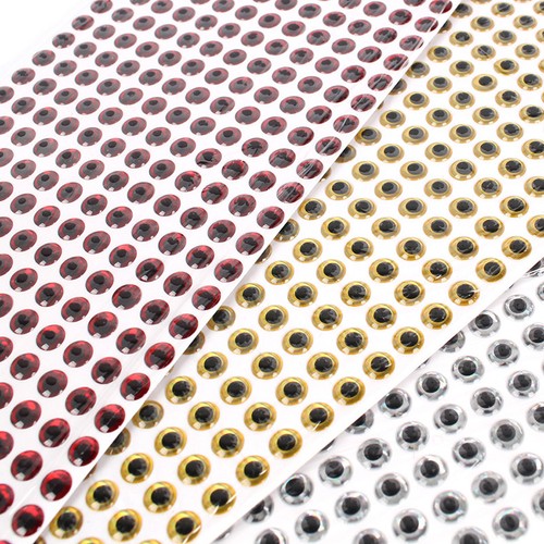 100pcs Fish Eye 3-20mm 3D Holographic Lure Fish Eyes Fly Tying Jigs Crafts Dolls