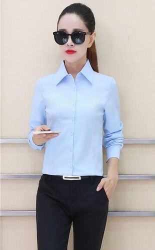 Office Korean Women Blouse Stylish Casual Shirt Tops Girl/'s Top Chiffon Shirts