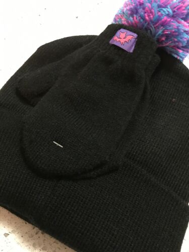 Disney Junior Toddler Girls Hat Mittens Set Vampirina Black NWT $18 