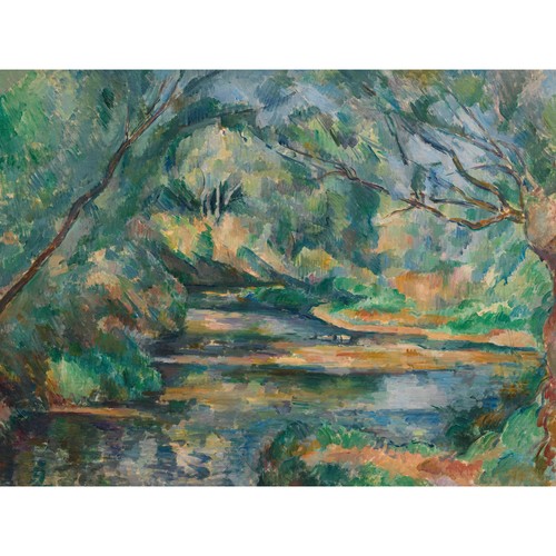 Cezanne The Brook Landscape Wall Art Canvas Print 18X24 In