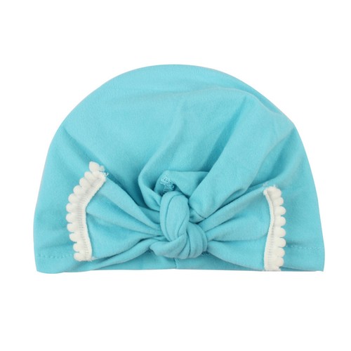 Cute Newborn Baby Girls Toddler Hospital Cap Infant Comfy Bowknot Beanie Hat FA