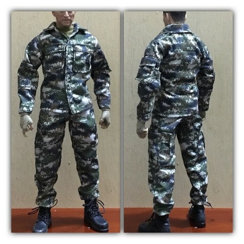 1//6th Male Figure PLA Army Digital Camouflage Uniform 2.0 Model Toy For 12/" Doll