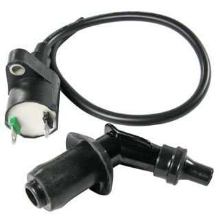 Peugeot Kisbee 50 HT Lead Ignition Coil /& Cap 2 Pin