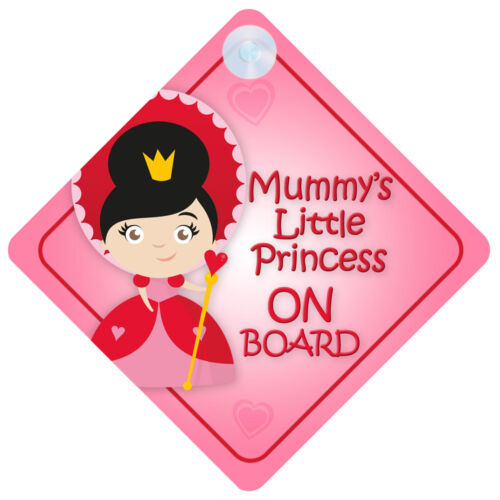 MLP007 Mummy's Little Princess On Board Car Sign New Baby/Child Gift/Present 