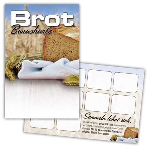 Bonuskarte Brot Treuekarte Gutschein Brot Pass