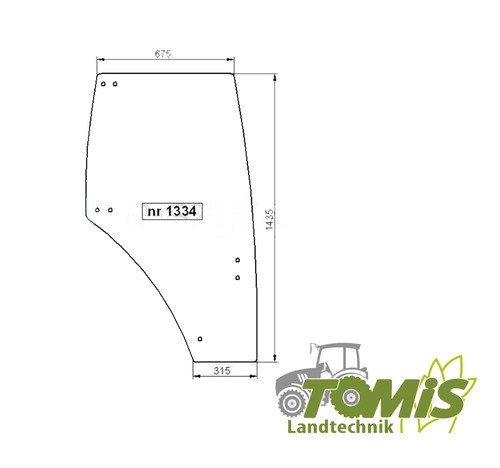 Glas Fendt Scheibe Farmer Serie 300 C//Ci Favorit Serie 900 Vario Serie 900 1334