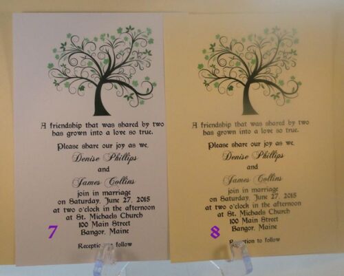 75 RSVP CARDS PERSONALIZED FOR YOU 75 LIVING TREE OF LIFE WEDDING INVITATIONS