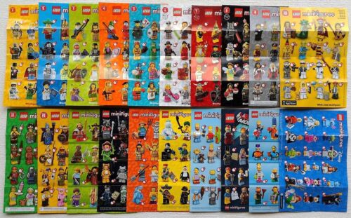 4 Extra = 20 Beipackzettel LEGO® Minifigur Serie 1-16 Figurenposter A