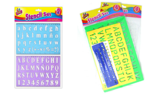 Stencil set lettres alphabet craft numérotation signe lettrage parfait texte tallon