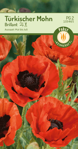 Türkischer Mohn Brillant 2x 103465 Saatgut Blumen Samen Sämereien Saat