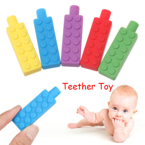 Silicone Chewing Brick  Teether Toy Molar Glue Sensory Necklace Pencil Topper