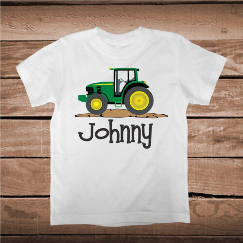 bb63 Tractor Tee Tees Shirt With Custom Name Boys 1st Birthday t-Shirt Boy Gift