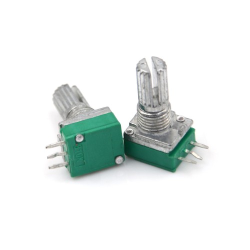 3pcs Knurled Shaft Single Linear B 10K ohm Rotary Potentiometer RK097N F gq