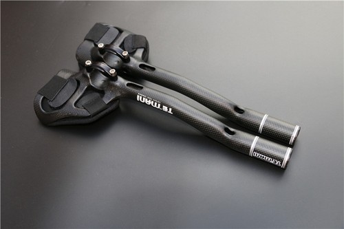 12K//3K//UD Carbon Fiber Bike Racing Handlebar Cycle Bicycle Arm Rest Aero TT Bar