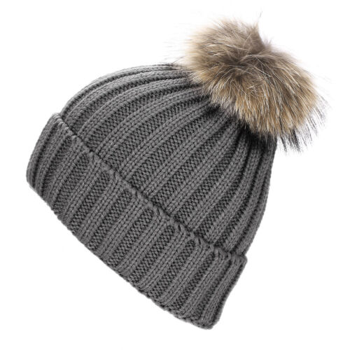 2016 fashion hiver Raton Laveur Fourrure Chapeau De Fourrure Véritable Pompon Caps Hat