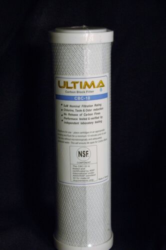 2 Pack ULTIMA 10" RO Carbon Block Water Filter 5 Micron NSF Certified BRCBC-10-C 