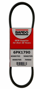 BANDO 6PK1790 Serpentine Belt-Rib Ace Precision Engineered V-Ribbed Belt