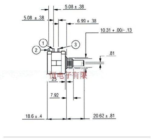 1pcs 3590S-2-502L 5K Ohm Rotatif bobiné Précision Potentiomètre Pot 10 tour 