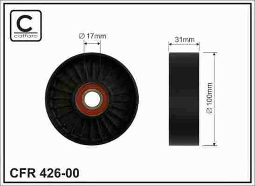 426-00 CAFFARO V-RIBBED BELT TENSIONER PULLEY P NEW OE REPLACEMENT