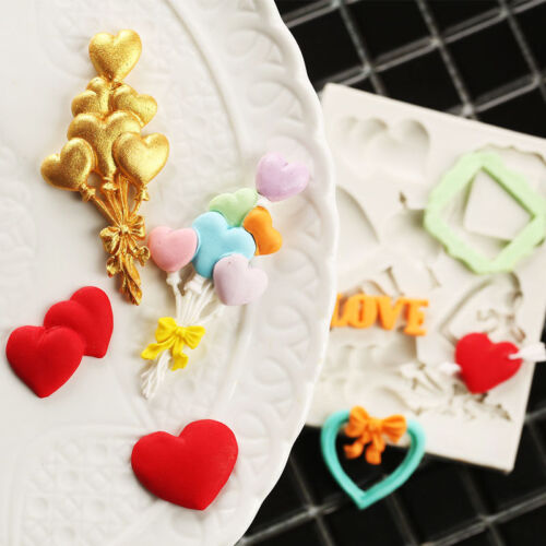 3D Chocolate Mould Large Heart Balloon Cake Biscuit Mold Food Grade Silicone