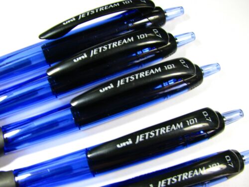 5 x NEW UNI-BALL Retractable Jetstream SXN-101 0.7mm Blue Ball point pen Japan