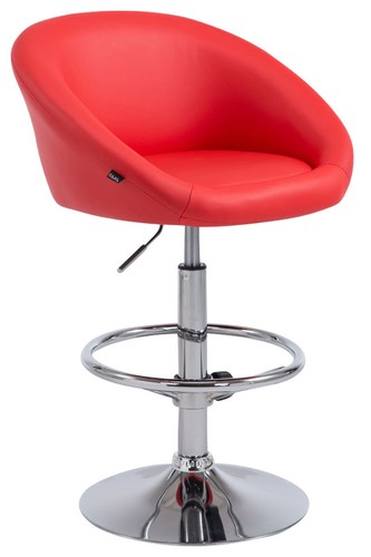 Tabouret bar MIAMI V2 similicuir pied trompette chromé comptoir rembourré neuf