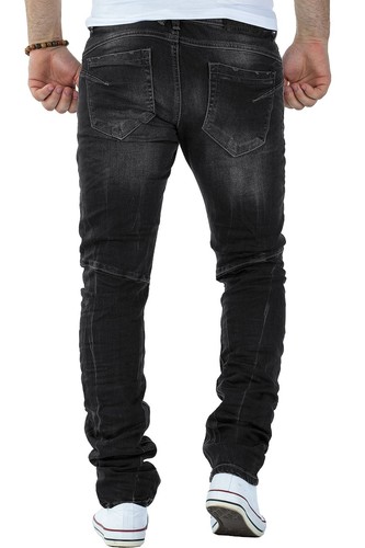 Redbridge Jeans Uomo Pantaloni Tempo Libero BLACK FASHION streetwear Clubwear Dope Swag