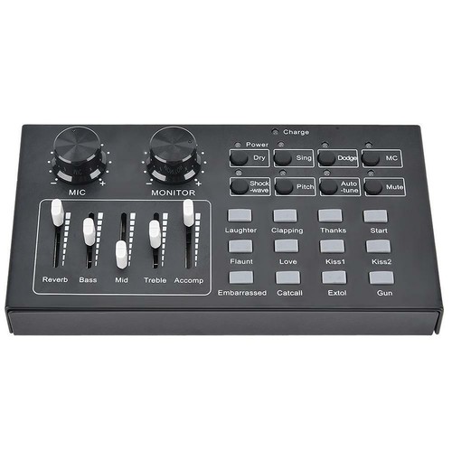 External Audio Sound Card Singing Microphone Live Broadcast for Phone Computer A