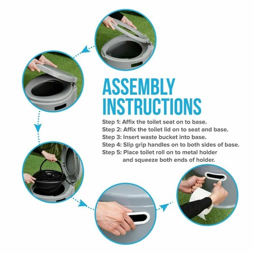 5l Toilet Portable caravan Motorhome camping compact potty loo boat festival NEW