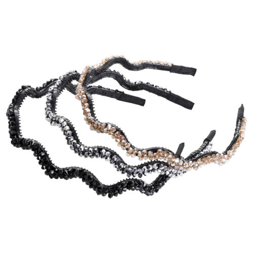 Women's Crystal Weave Hairband Headband Beads Hair Band Hair Hoop Accessories 