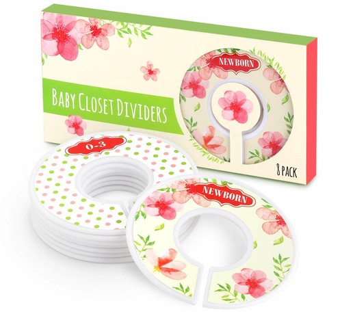8 Pcs Baby Wardrobe Dividers Round Plastic Closet Organizer Nursery Closet Divid