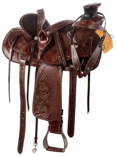 Premium Heavy Duty Wade Tree Roping Ranch Cowboy Western Leather Horse Saddle