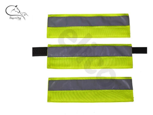 Aurora Bridle Headcollar Sleeves Set 3 HI Vis Fluorescent Yellow SAFETY FREE P/&P