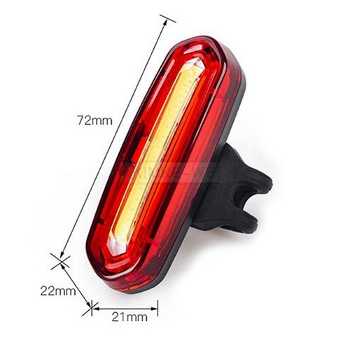 DEL USB Rechargeable Vélo Feu Arrière Frein Feu Arrière 120 LM 650 mAh