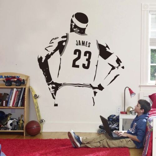 Joueur de Basket Lebron James Wall Sticker Vinyl bricolage Home Decor Decals Sport