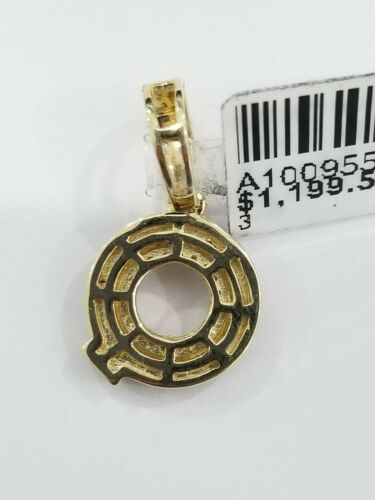 Details about  / Sale 10K Yellow Gold Genuine Diamond Initial Letter Q  Pendant Charm Tiny Small